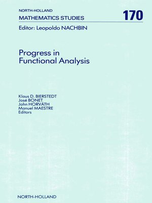 cover image of Progress in Functional Analysis